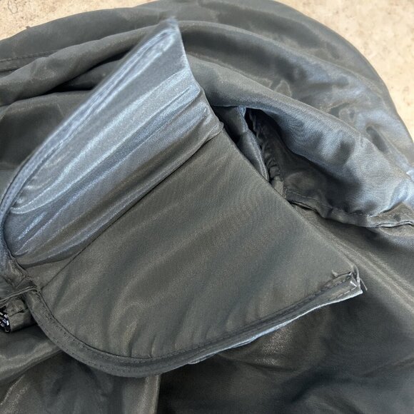 Papell Boutique Evening Navy Blue Beaded 100% Silk Size Medium - Picture 5 of 9